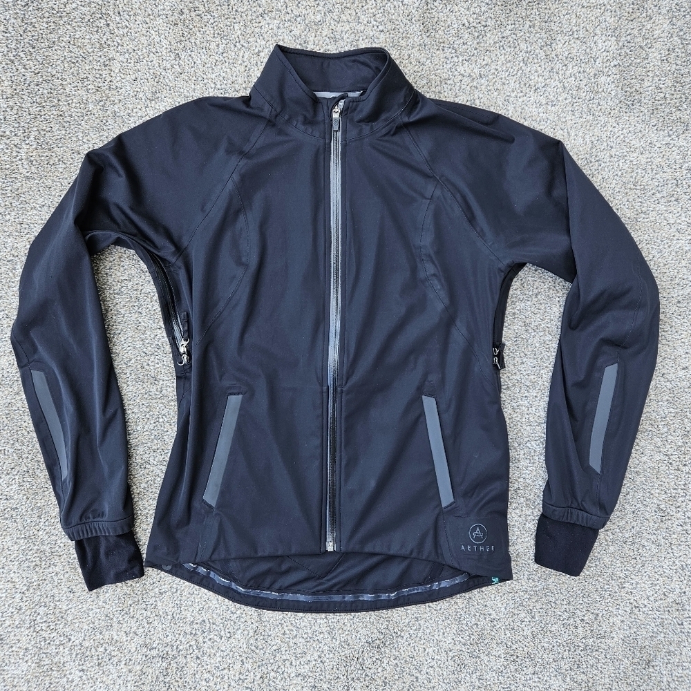 Aether Apparel Union Bicycle Cycling Water Resistant Jacket Black Zip WOMENS 2
